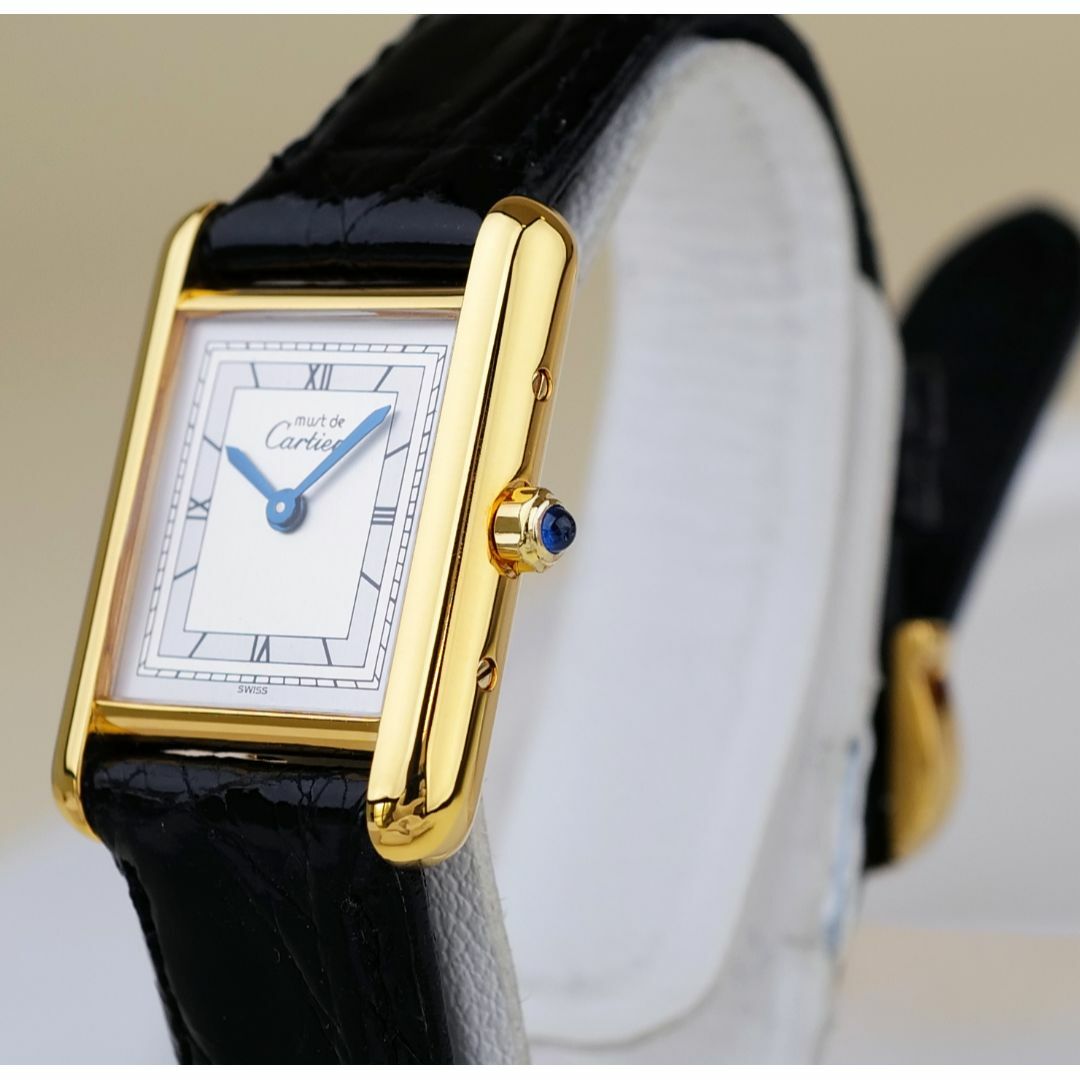 Cartier(カルティエ)の美品 カルティエ マスト タンク シルバー文字盤 ローマン SM Cartier レディースのファッション小物(腕時計)の商品写真