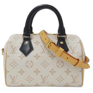 ルイヴィトン(LOUIS VUITTON)のルイ・ヴィトン LOUIS VUITTON バッグ モノグラムデュンヌ レディース ブランド ハンドバッグ ショルダーバッグ 2way スピーディ バンドリエール20 ホワイト ベージュ M46906 小さめ コンパクト 可愛い 上品 肩がけ おしゃれ  【中古】(ハンドバッグ)