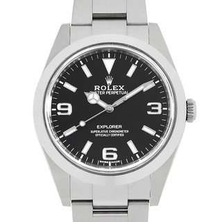 ロレックス(ROLEX)のロレックス エクスプローラーI 後期型 ホワイト369  214270 ブラック ランダム番 メンズ 中古 腕時計(腕時計(アナログ))