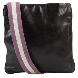 Bally - 【ドンドン見直し】良品●BALLY バリー TARRANT AYFC レザー ロゴ型押し ショルダーバッグ サコッシュ ダークブラウン メンズ