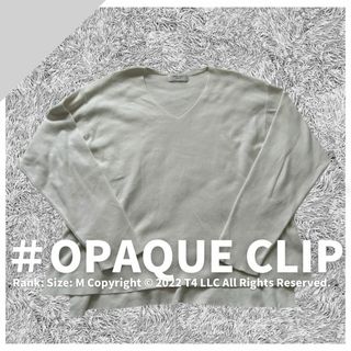 オペークドットクリップ(OPAQUE.CLIP)のオペークドットクリップ ニット 長袖プルオーバー ホワイト  白  ✓2238(ニット/セーター)