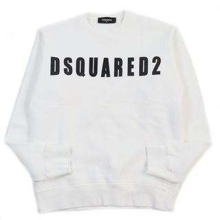 ディースクエアード(DSQUARED2)の【ドンドン見直し】美品●DSQUARED2 ディースクエアード 19SS S74GUO306 ロゴプリント スウェット ホワイト M イタリア製 正規品 メンズ(スウェット)