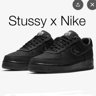 ナイキ(NIKE)のNike Stussy black Air Force 1 黒 27cm(スニーカー)