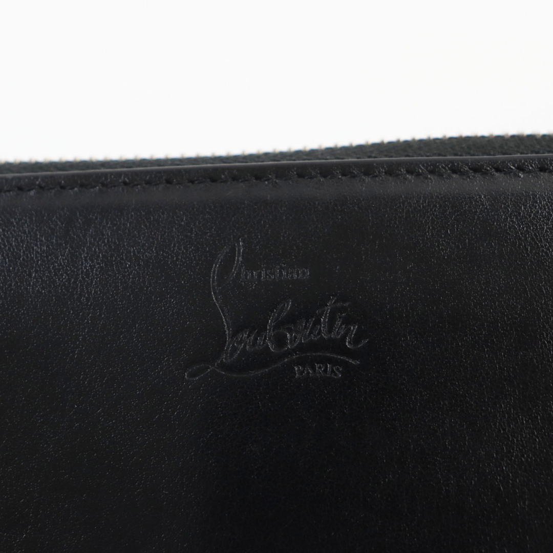 Christian Louboutin(クリスチャンルブタン)の【ドンドン見直し】良品●Christian Louboutin クリスチャンルブタン 3175224 パネトーネ レザー ロゴデザイン ラウンドジップ ロングウォレット 長財布 ブラック レッド 箱・保存袋付き イタリア製 メンズ メンズのファッション小物(長財布)の商品写真