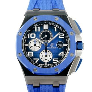 オーデマピゲ(AUDEMARS PIGUET)のオーデマ・ピゲ AUDEMARS PIGUET ロイヤルオーク オフショア クロノグラフ ブティック限定 26405CE.OO.A030CA.01.A スモークブルー/ロジウム文字盤 中古 腕時計 メンズ(腕時計(アナログ))