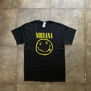 ギルタン(GILDAN)の90s ニルバーナ バンドtシャツ ブラック M スマイル(Tシャツ/カットソー(半袖/袖なし))