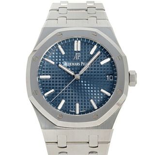 オーデマピゲ(AUDEMARS PIGUET)のオーデマ・ピゲ AUDEMARS PIGUET ロイヤルオーク オートマティック ブティック限定 15500ST.OO.1220ST.01 ブルー文字盤 中古 腕時計 メンズ(腕時計(アナログ))