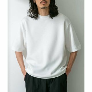 【ホワイト】シルキーダンボールニットTシャツ