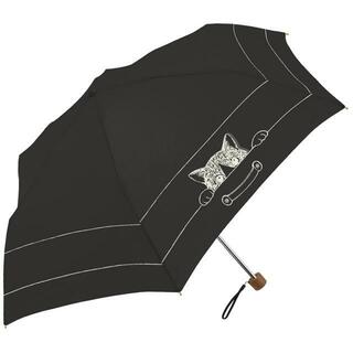 ブラックコーティング 晴雨兼用 50cm テキスタイル 折りたたみ傘(傘)