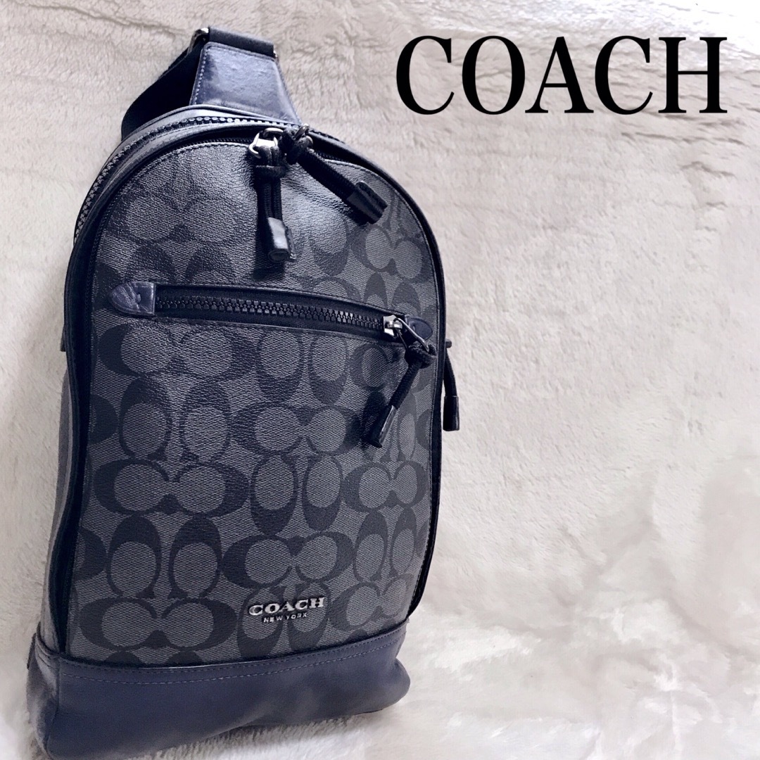 COACH(コーチ)の美品 COACH コーチ PVC ボディバッグ ショルダーバッグ スリングバッグ メンズのバッグ(ボディーバッグ)の商品写真