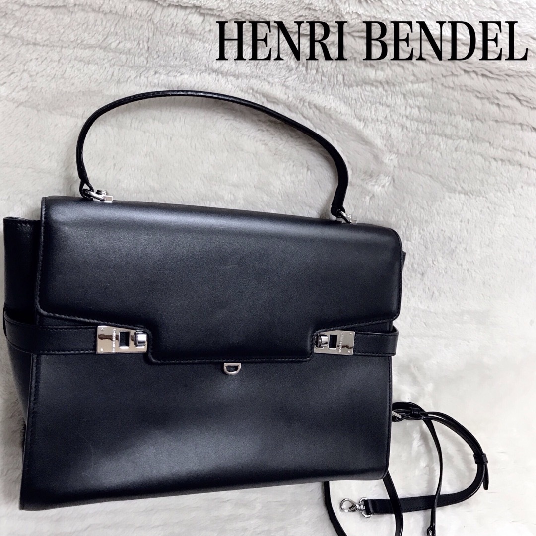 Henri Bendel(ヘンリベンデル)の美品 HENRI BENDEL オールレザー 2way ハンドバッグ ブラック  レディースのバッグ(ハンドバッグ)の商品写真