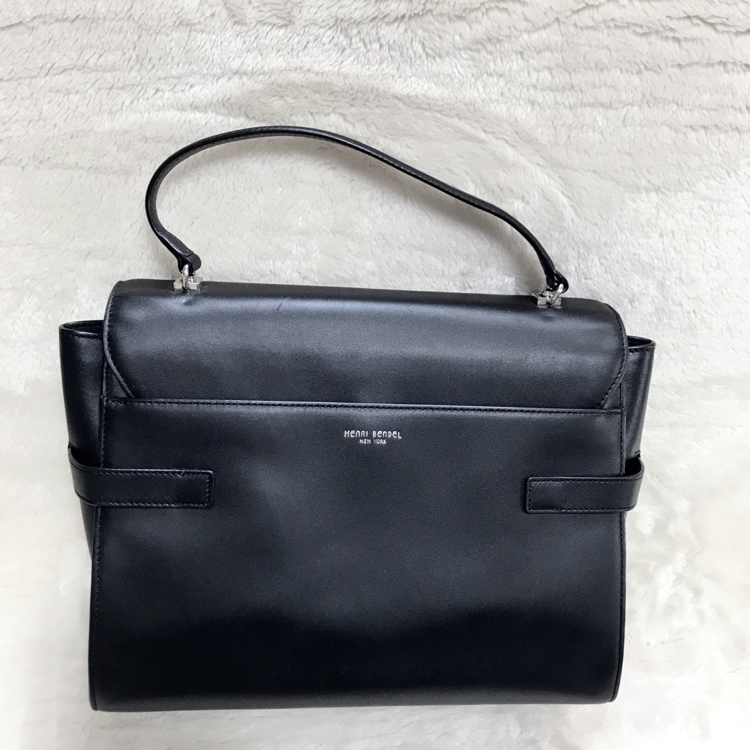 Henri Bendel(ヘンリベンデル)の美品 HENRI BENDEL オールレザー 2way ハンドバッグ ブラック  レディースのバッグ(ハンドバッグ)の商品写真