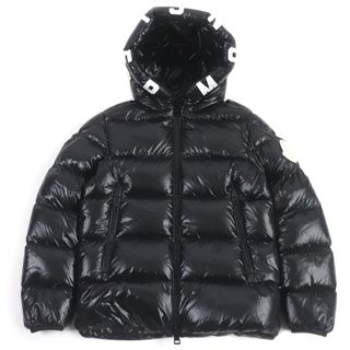 モンクレール(MONCLER)の極美品□MONCLER モンクレール 2019年製 DUBOIS フードロゴプリント WZIP デカロゴワッペン ダウンジャケット ブラック 1 ハンガー・ガーメント付き 国内正規品 メンズ(ダウンジャケット)