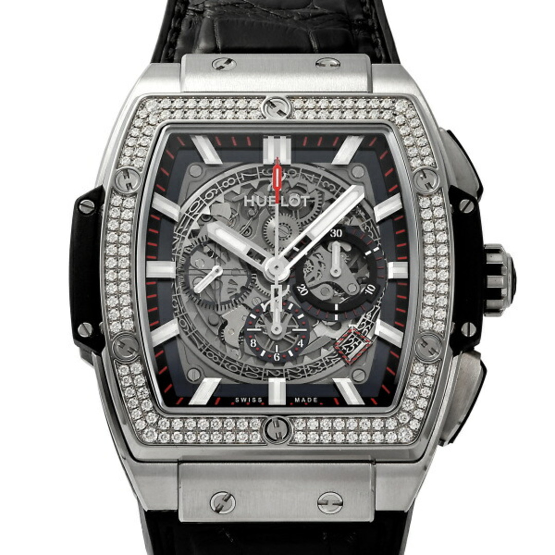 HUBLOT(ウブロ)のウブロ HUBLOT スピリット・オブ・ビッグバン チタニウム ダイヤモンド 601.NX.0173.LR.1104 グレー文字盤 中古 腕時計 メンズ メンズの時計(腕時計(アナログ))の商品写真