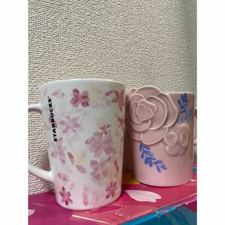 スターバックス(Starbucks)のスタバ　新品　桜&フラワーマグカップ　2点セット355ml(マグカップ)