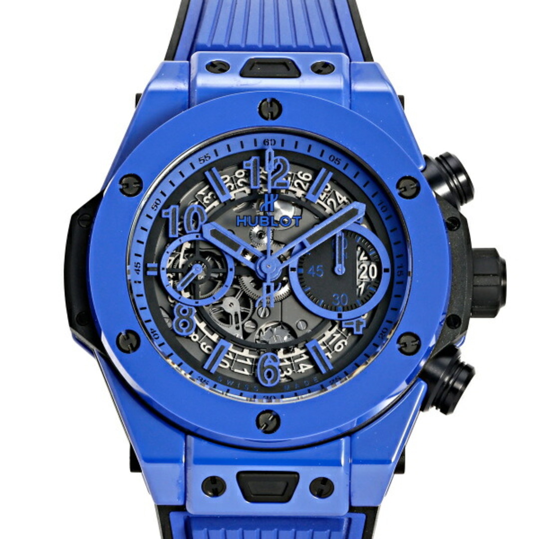 HUBLOT(ウブロ)のウブロ HUBLOT ビッグバン ウニコ ブルーマジック 世界限定500本 411.ES.5119.RX シルバー/ブルー文字盤 中古 腕時計 メンズ メンズの時計(腕時計(アナログ))の商品写真