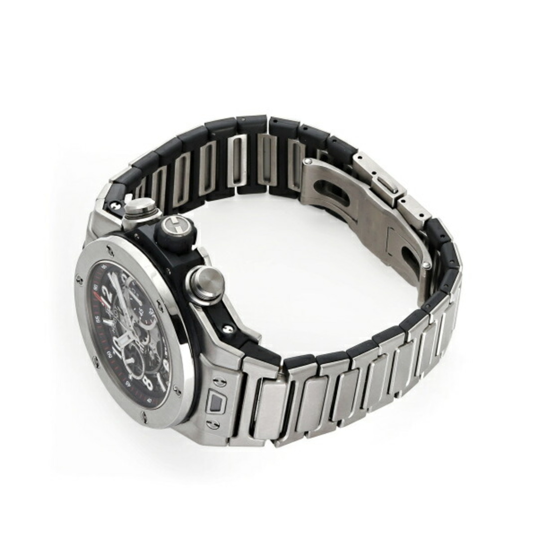 HUBLOT(ウブロ)のウブロ HUBLOT ビッグバン ウニコ チタニウム 411.NX.1170.NX グレー文字盤 中古 腕時計 メンズ メンズの時計(腕時計(アナログ))の商品写真