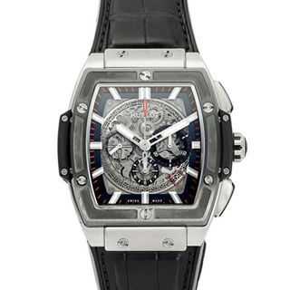 ウブロ(HUBLOT)のウブロ HUBLOT スピリット・オブ・ビッグバン チタニウム セラミック 601.NM.0173.LR グレー文字盤 中古 腕時計 メンズ(腕時計(アナログ))