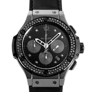 ウブロ(HUBLOT)のウブロ HUBLOT ビッグバン オールブラック シャイニー 341.CX.1210.VR.1100 ブラック文字盤 中古 腕時計 メンズ(腕時計(アナログ))