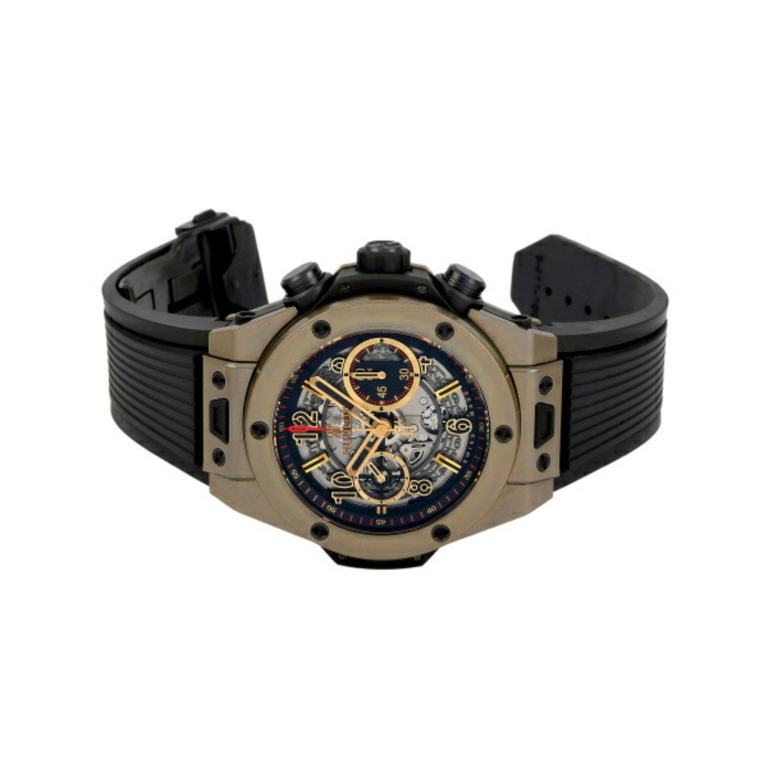 HUBLOT(ウブロ)のウブロ HUBLOT ビッグバン ウニコ フルマジックゴールド 世界限定250本 411.MX.1138.RX シルバー文字盤 中古 腕時計 メンズ メンズの時計(腕時計(アナログ))の商品写真