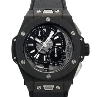 ウブロ(HUBLOT)のウブロ HUBLOT ビッグバン アラーム リピーター GMT YOSHIDA100周年モデル 100本限定 403.QU.0120.VR.YOS シルバー/ブラック文字盤 中古 腕時計 メンズ(腕時計(アナログ))