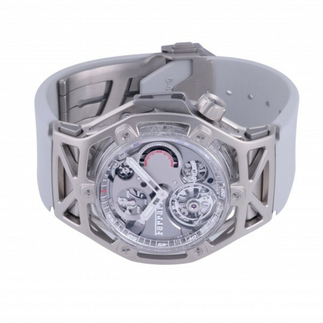 HUBLOT(ウブロ)のウブロ HUBLOT テクフレーム フェラーリ トゥールビヨン クロノグラフ サファイア ホワイトゴールド 世界限定70本 408.JW.0123.RX グレー文字盤 中古 腕時計 メンズ メンズの時計(腕時計(アナログ))の商品写真