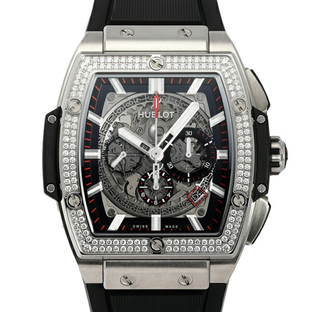 HUBLOT(ウブロ)のウブロ HUBLOT スピリット・オブ・ビッグバン チタニウム ダイヤモンド 601.NX.0173.LR.1104 グレー文字盤 中古 腕時計 メンズ メンズの時計(腕時計(アナログ))の商品写真