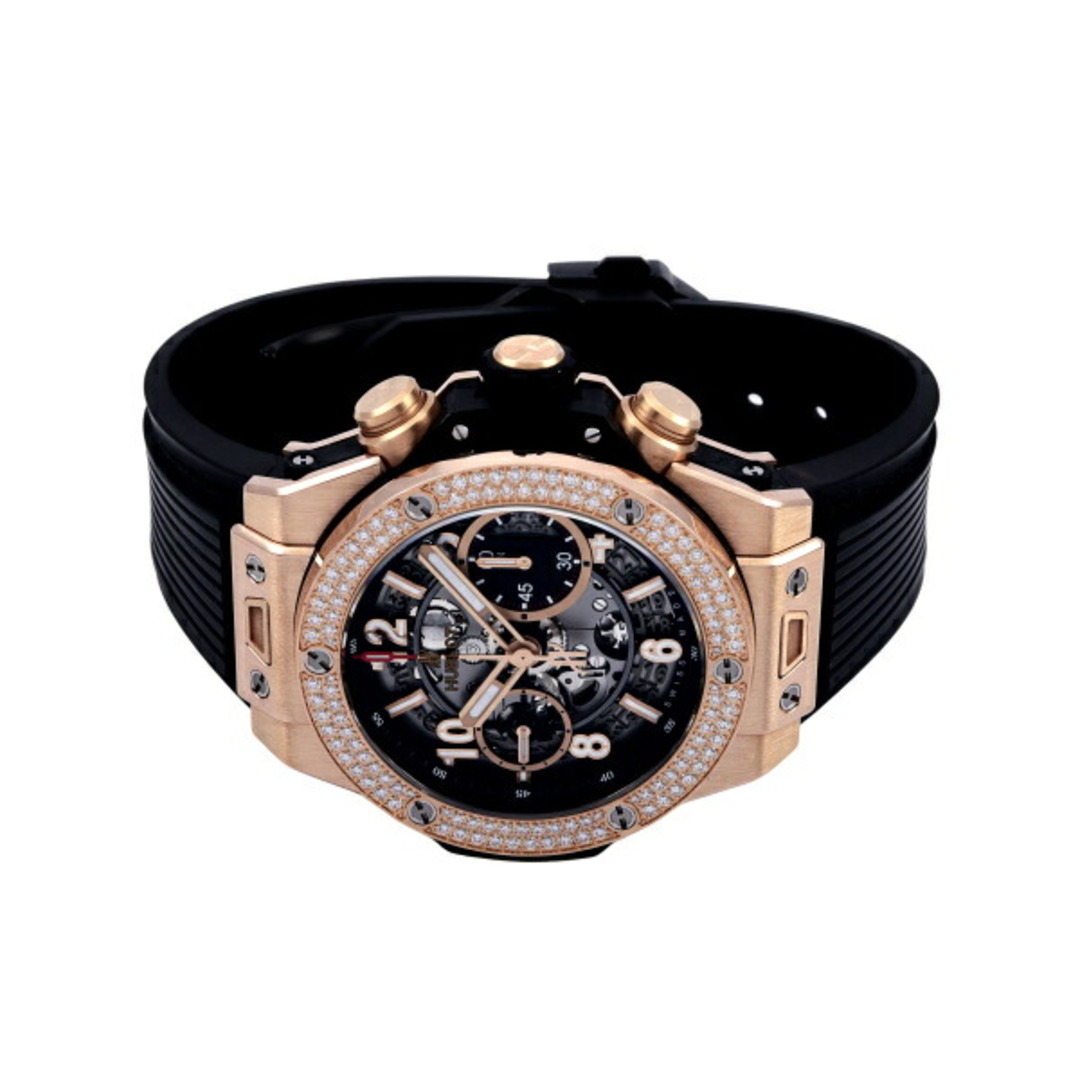 HUBLOT(ウブロ)のウブロ HUBLOT ビッグバン ウニコ キングゴールド ダイヤモンド 441.OX.1180.RX.1104 グレー文字盤 中古 腕時計 メンズ メンズの時計(腕時計(アナログ))の商品写真