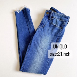 ユニクロ(UNIQLO)のUNIQLO    ウルトラストレッチジーンズ　ブルー　21インチ(デニム/ジーンズ)