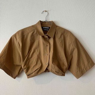 美品JACQUEMUSクロップドシャツブラウン32