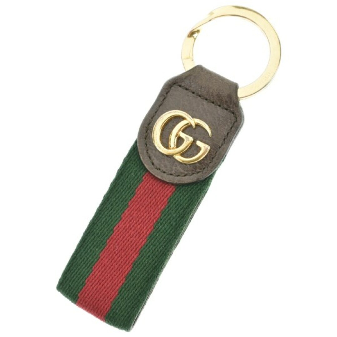 Gucci(グッチ)のGUCCI グッチ キーケース・キーホルダー - 緑x茶x赤 【古着】【中古】 レディースのファッション小物(キーケース)の商品写真