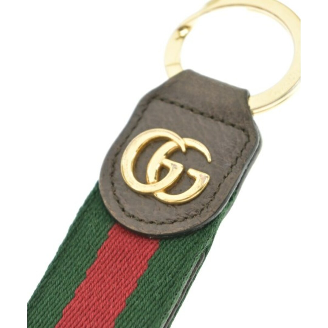 Gucci(グッチ)のGUCCI グッチ キーケース・キーホルダー - 緑x茶x赤 【古着】【中古】 レディースのファッション小物(キーケース)の商品写真