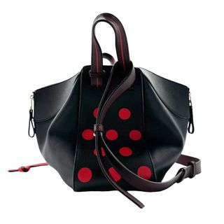 ロエベ(LOEWE)のロエベ LOEWE ハンドバッグ ショルダーバッグ ハンモック レザー ブラック/レッド/バーガンディ レディース 送料無料【中古】 z0356(ハンドバッグ)