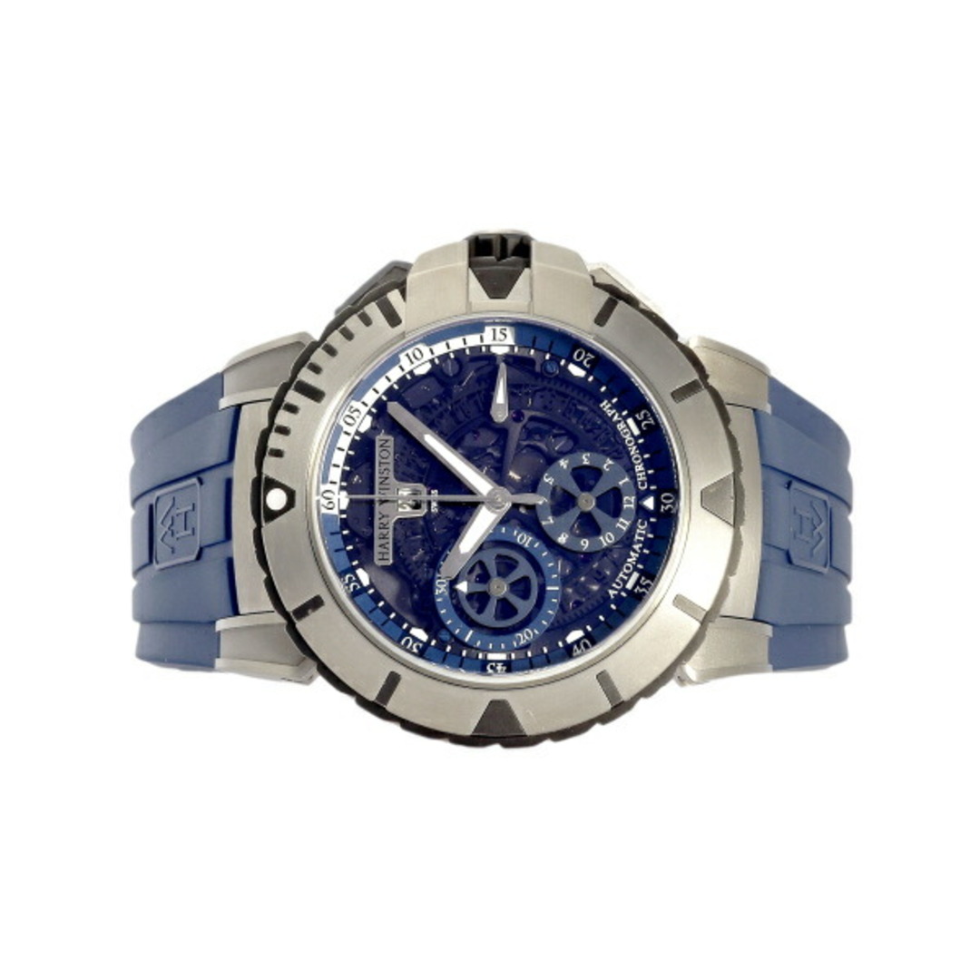 HARRY WINSTON(ハリーウィンストン)のハリー・ウィンストン HARRY WINSTON オーシャン スポーツ クロノグラフ OCSACH44ZZ007 ブラック/ブルー文字盤 中古 腕時計 メンズ メンズの時計(腕時計(アナログ))の商品写真