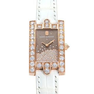 ハリーウィンストン(HARRY WINSTON)のハリー・ウィンストン HARRY WINSTON アヴェニュー レディーアヴェニュー ドロップス AVEQHM21RR119 ブラウン文字盤 中古 腕時計 レディース(腕時計)