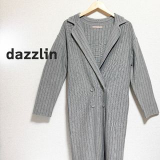 ダズリン(dazzlin)のdazzlin ダズリン　ジャケット　グレー　ストライプ　ロング　テーラード(テーラードジャケット)