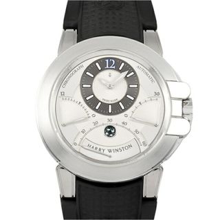 ハリーウィンストン(HARRY WINSTON)のハリー・ウィンストン HARRY WINSTON オーシャン トリレトロ クロノグラフ OCEACT44WW032 シルバー文字盤 中古 腕時計 メンズ(腕時計(アナログ))