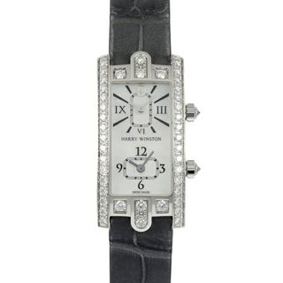 ハリーウィンストン(HARRY WINSTON)のハリー・ウィンストン HARRY WINSTON アヴェニュー HW アベニューC デュアルタイム AVCQTZ19WW001 ホワイト文字盤 中古 腕時計 レディース(腕時計)