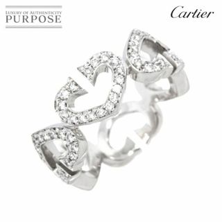 カルティエ(Cartier)のカルティエ Cartier Cハート #49 リング フル ダイヤ K18 WG ホワイトゴールド 750 指輪 VLP 90219573(リング(指輪))