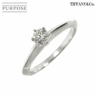 ティファニー(Tiffany & Co.)のティファニー TIFFANY&Co. ソリティア ダイヤ 0.21ct H/VS1/3EX 6号 リング Pt 指輪 【鑑定書付き】VLP 90225331(リング(指輪))