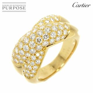 カルティエ(Cartier)のカルティエ Cartier コリゼ #52 リング パヴェダイヤ K18 YG イエローゴールド 750 指輪 VLP 90225341(リング(指輪))