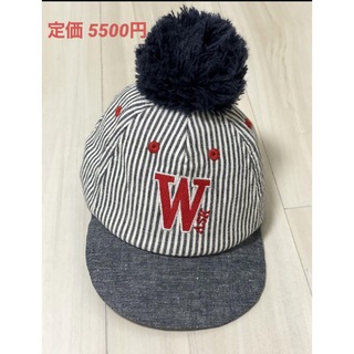 ワスク(WASK)のWASK ボンボン ベビー ダンガリー キャップ 帽子 46-48cm(帽子)