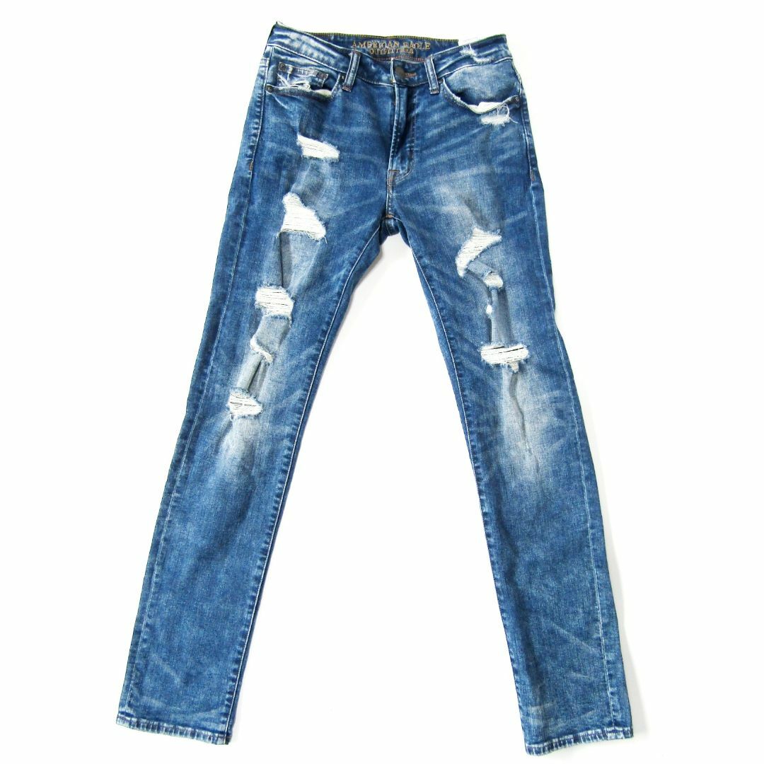 American Eagle(アメリカンイーグル)のアメリカンイーグルSLIM▼強ストレッチ▼クラッシュ加工▼29▼W約76cm メンズのパンツ(デニム/ジーンズ)の商品写真