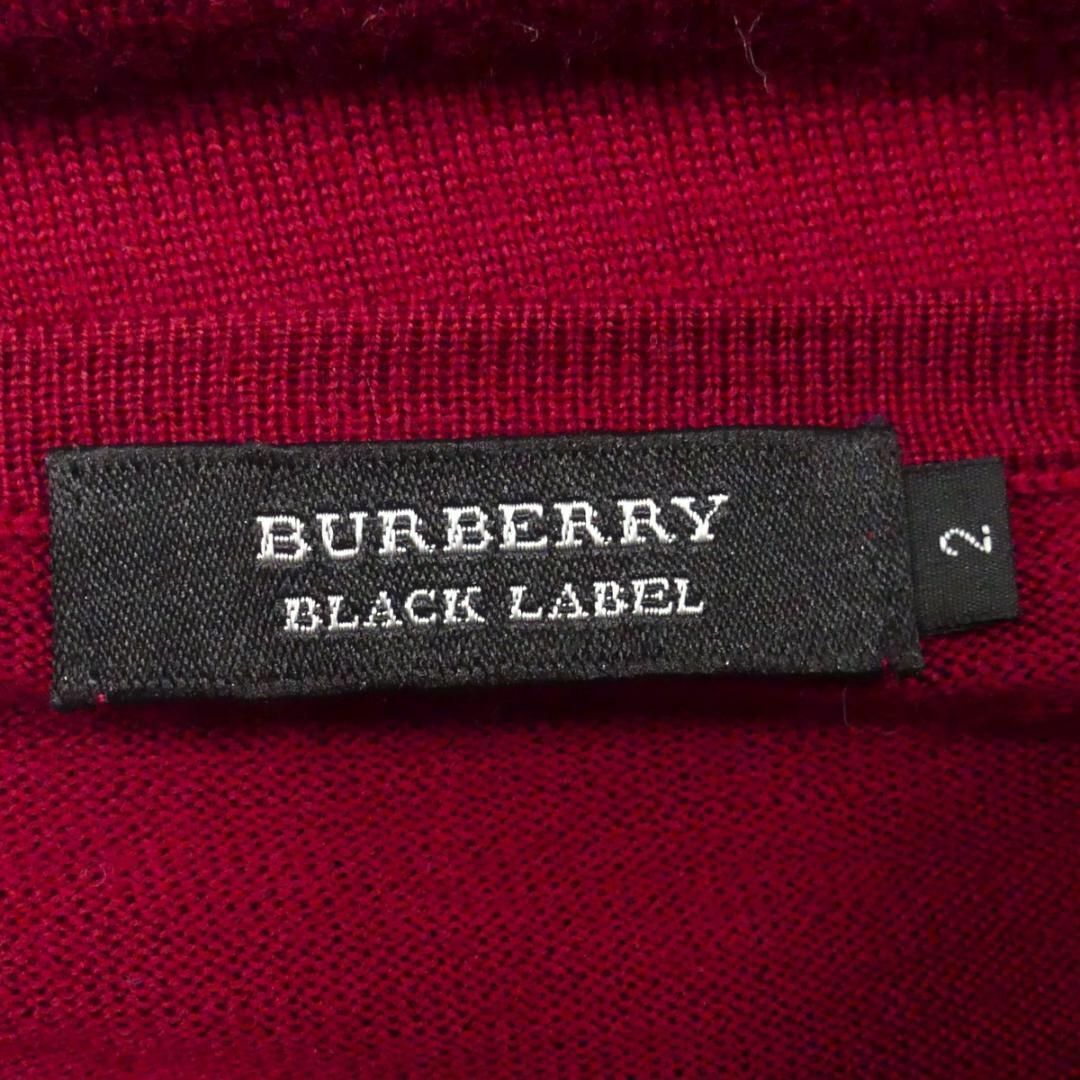 BURBERRY BLACK LABEL(バーバリーブラックレーベル)の廃盤 バーバリーブラックレーベル セーター ニット ウール えんじ TY3089 メンズのトップス(ニット/セーター)の商品写真