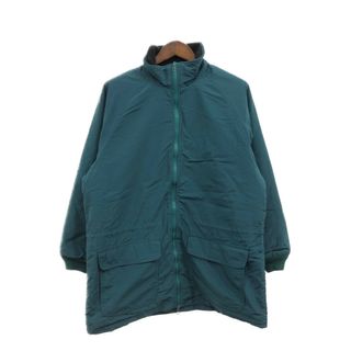 エディーバウアー(Eddie Bauer)の90年代 Eddie Bauer エディーバウアー ナイロン フリースジャケット アウトドア グリーン (レディース L) 中古 古着 Q2772(その他)