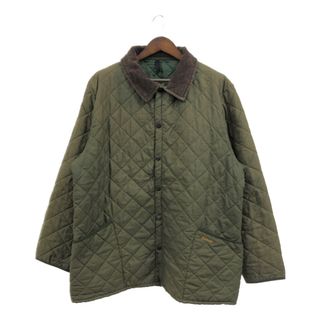 バーブァー(Barbour)のイングランド製 Barbour バブアー ESKDALE キルティングジャケット カーキ (メンズ EX EX LGE) 中古 古着 Q2779(その他)