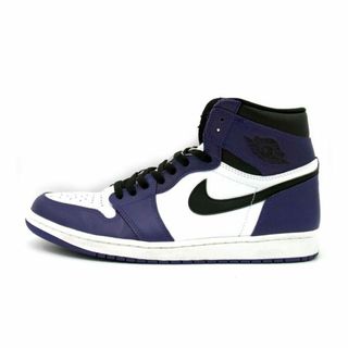 ナイキ(NIKE)のナイキ NIKE ■【 AIR JORDAN 1 RERO HIGH OG COURT PURPLE 555088 500 】 エア ジョーダン 1 レトロ ハイ コート パープル スニーカー　w18239(スニーカー)