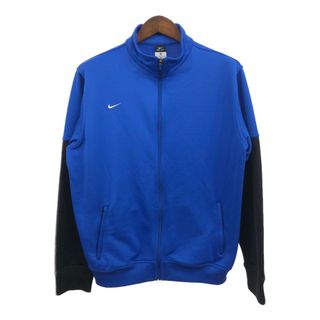 ナイキ(NIKE)のNIKE ナイキ ジャージ トラックジャケット スポーツ ワンポイントロゴ ブルー (メンズ L) 中古 古着 Q2821(スウェット)