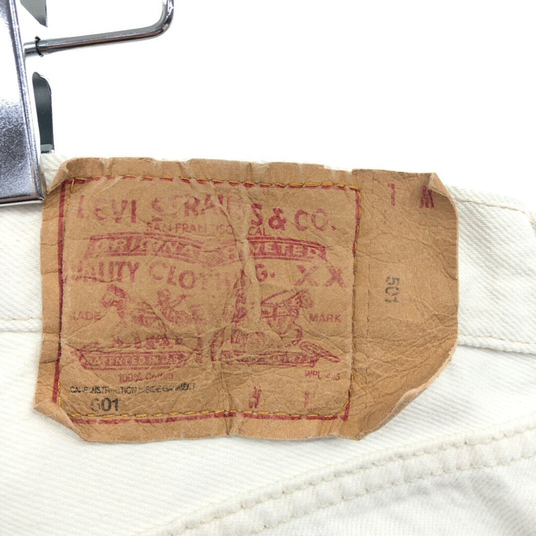 Levi's(リーバイス)の90年代 Levi's リーバイス 501 デニムパンツ アメカジ ホワイト (メンズ W32 L34) 中古 古着 Q2846 メンズのパンツ(デニム/ジーンズ)の商品写真