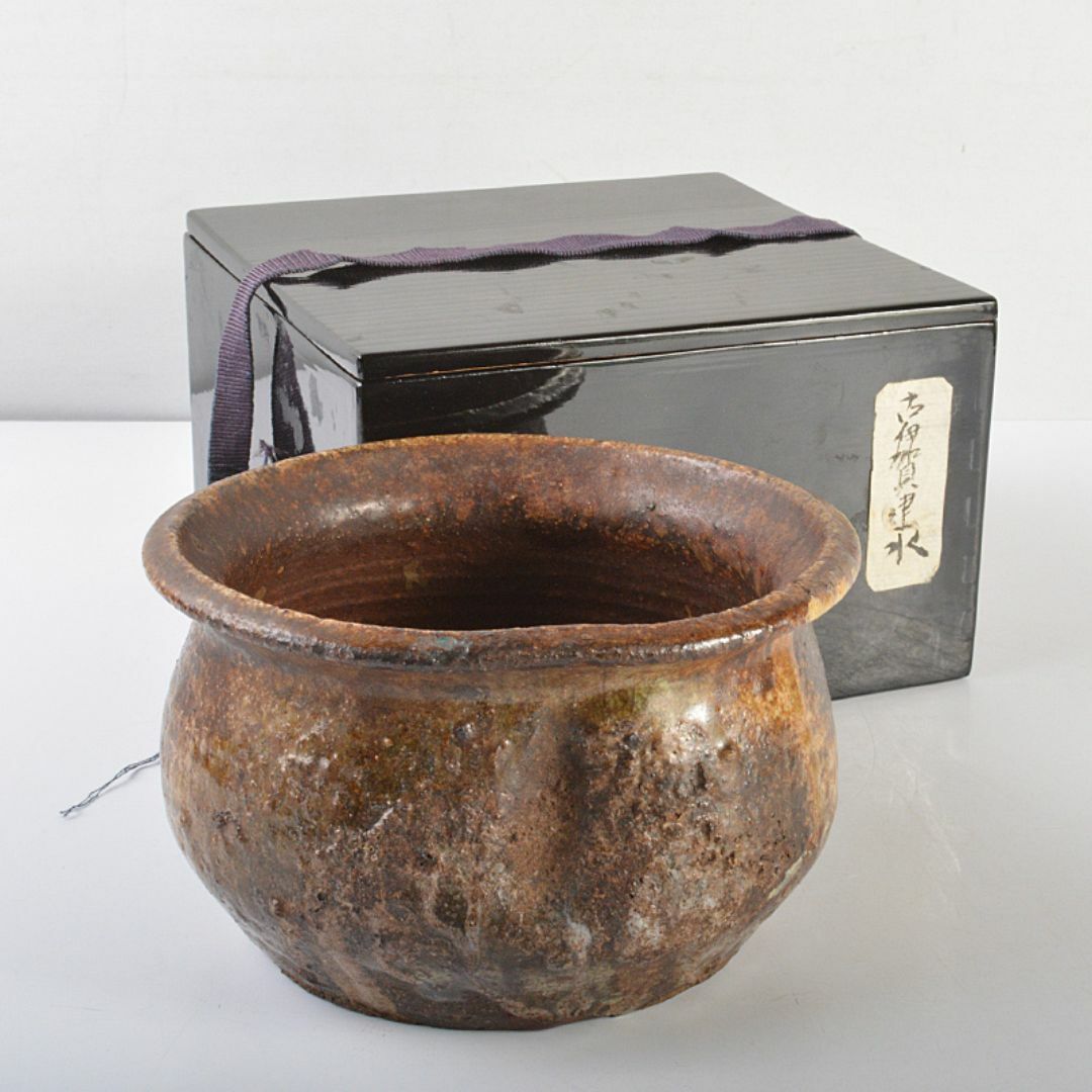 茶道具 伊賀焼 古伊賀 建水 時代箱 M R7012 茶道具 伊賀焼 古伊賀 建水 時代箱 M R7012
